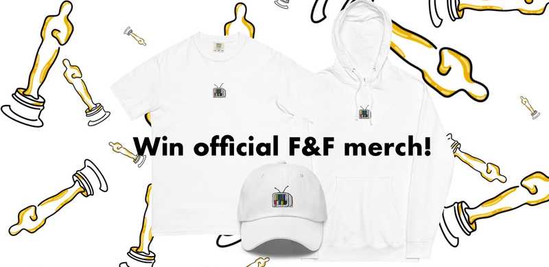 Oscars banner with clothing